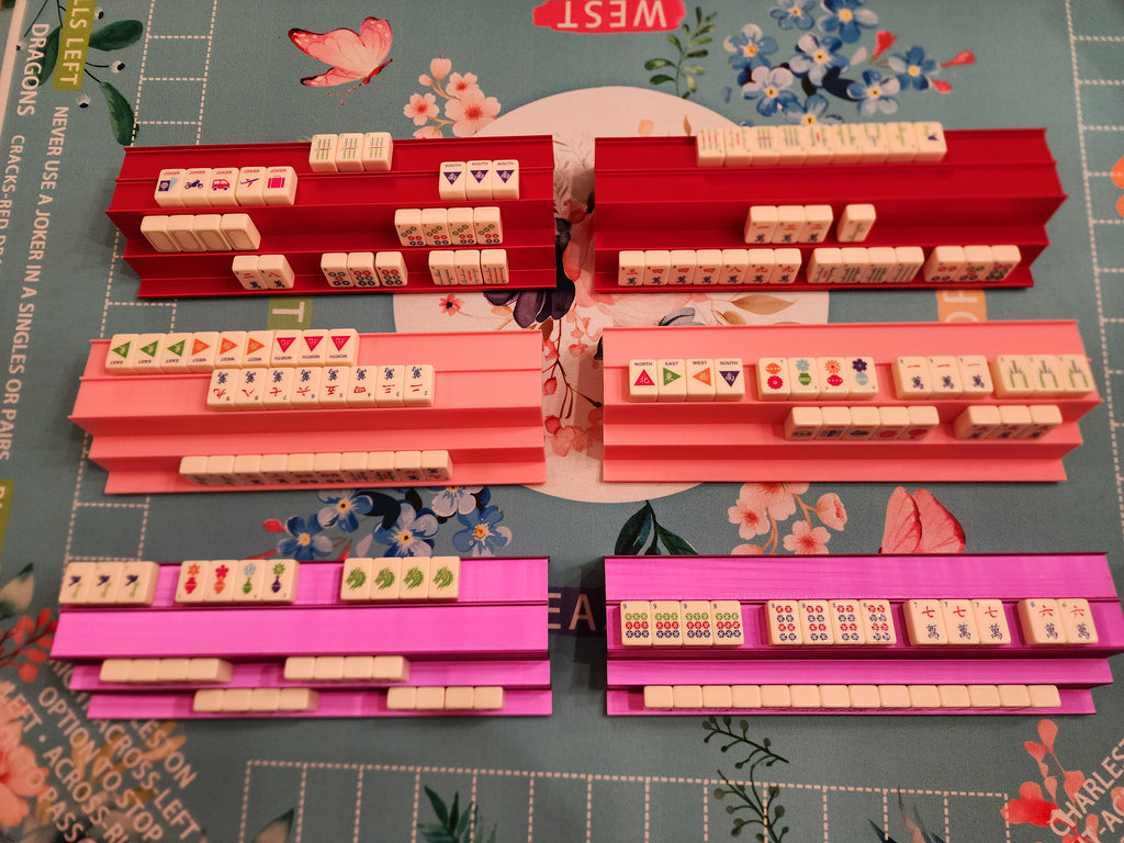Mini Tiles Double-Handed Rack Set | Travel Racks | Portable Mahjong