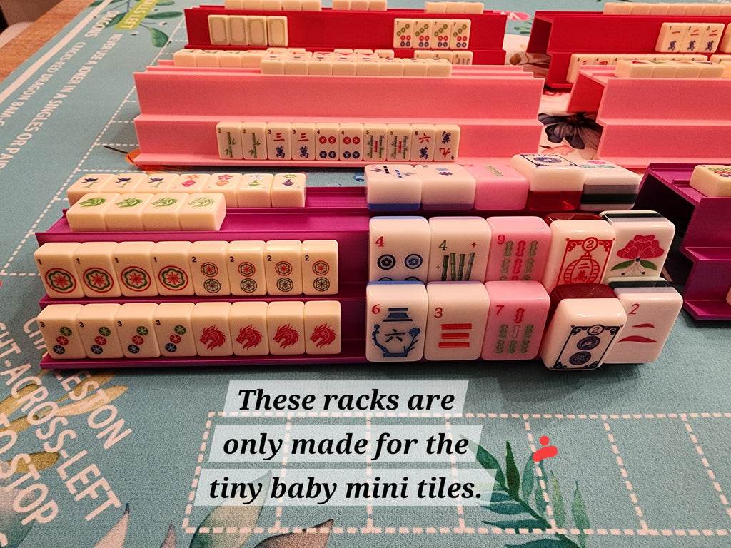 Mini Tiles Double-Handed Rack Set | Travel Racks | Portable Mahjong