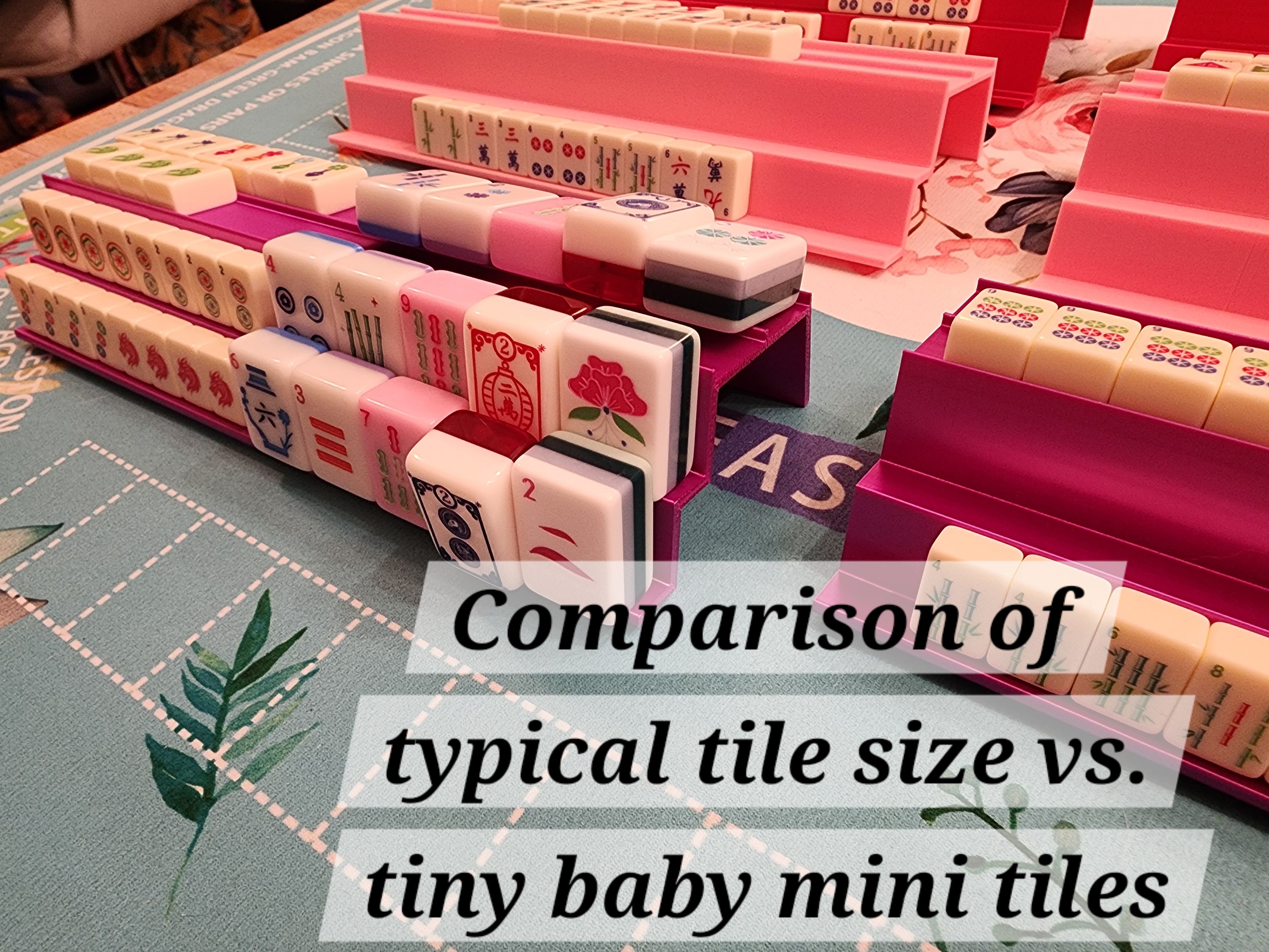 Mini Tiles Double-Handed Rack Set | Travel Racks | Portable Mahjong