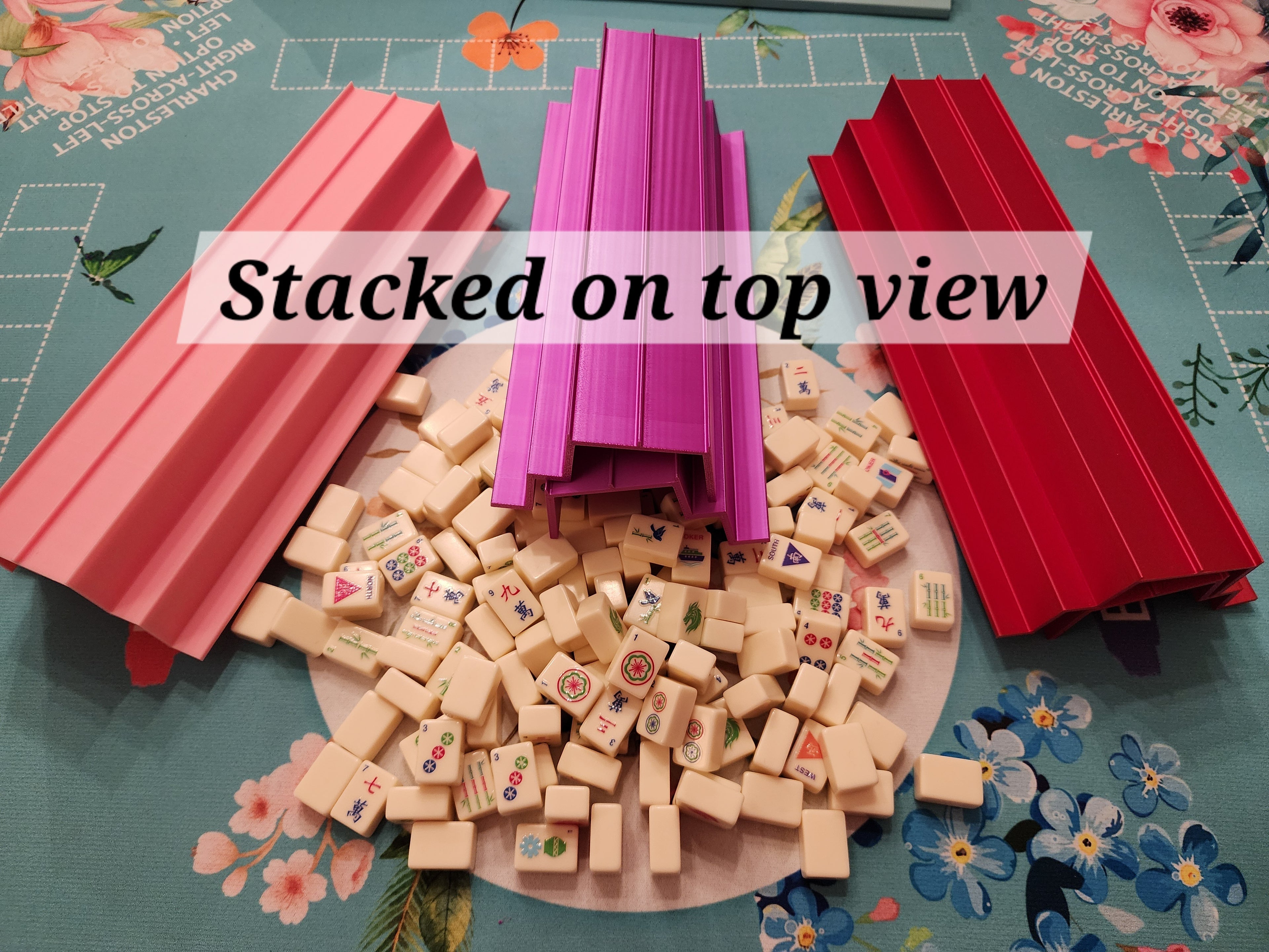 Mini Tiles Double-Handed Rack Set | Travel Racks | Portable Mahjong