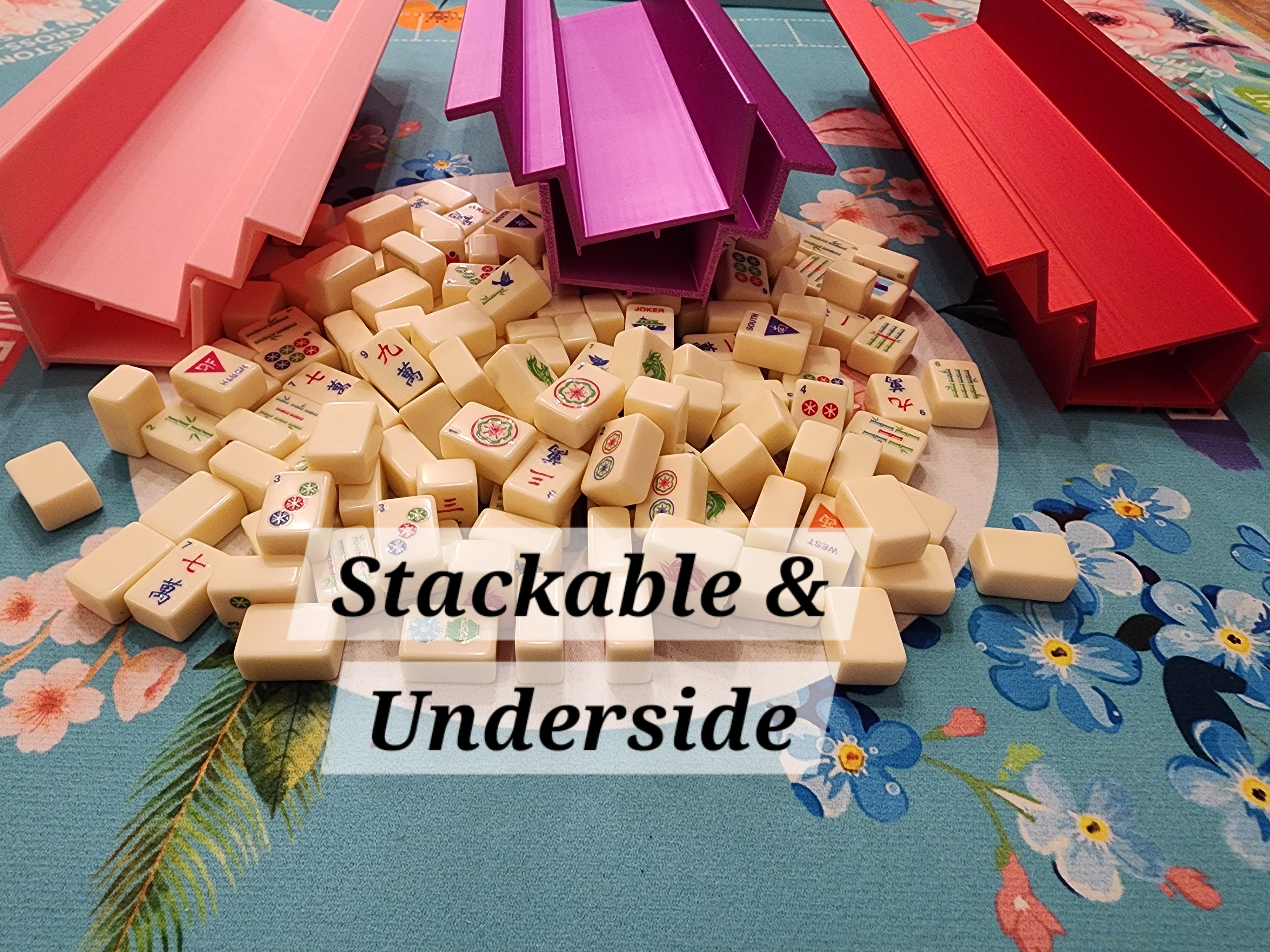 Mini Tiles Double-Handed Rack Set | Travel Racks | Portable Mahjong