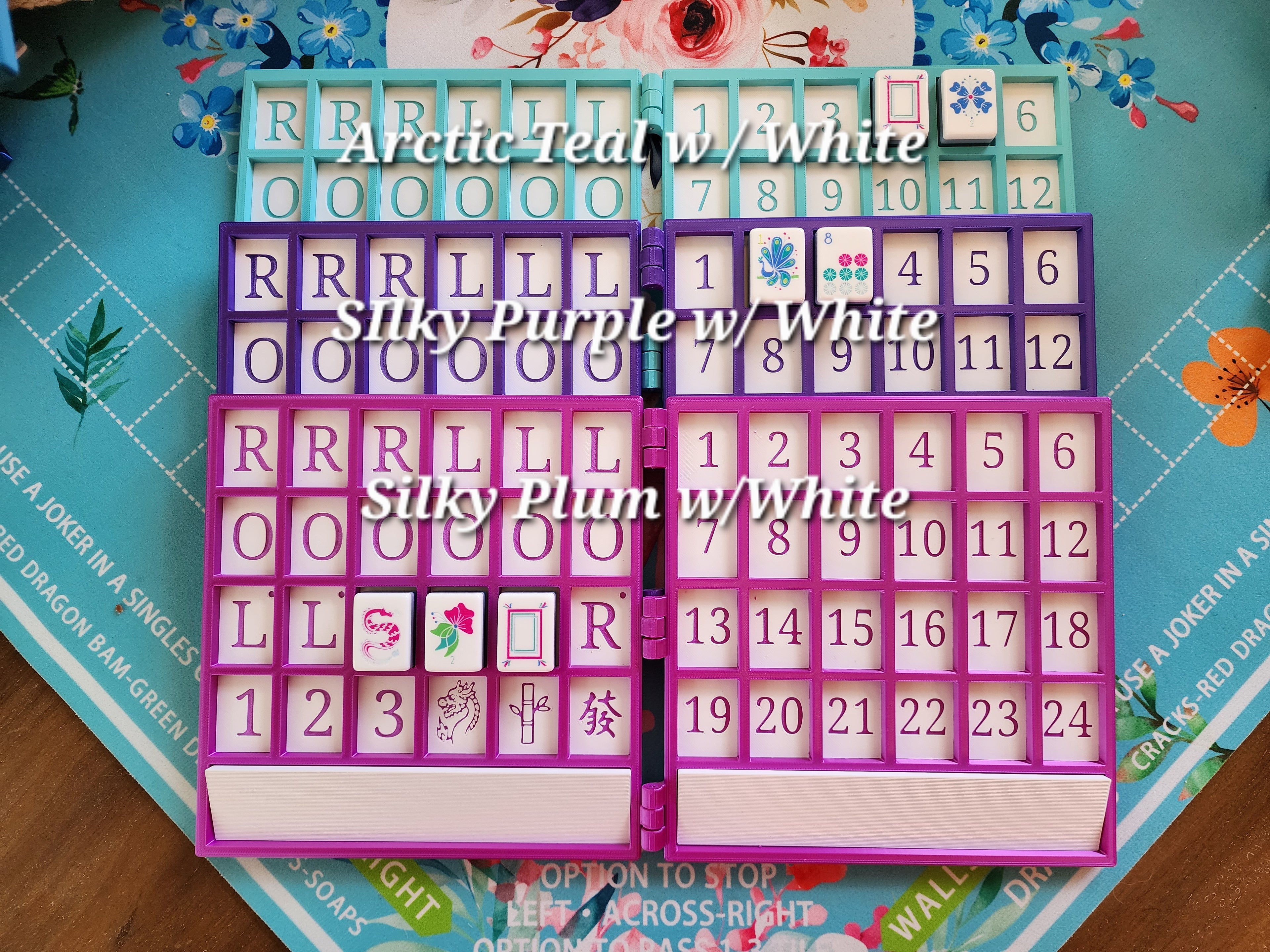 XL Anywhere Board | American Mahjong Large Tiles | Solo | Solitaire Board | Built In Rack |