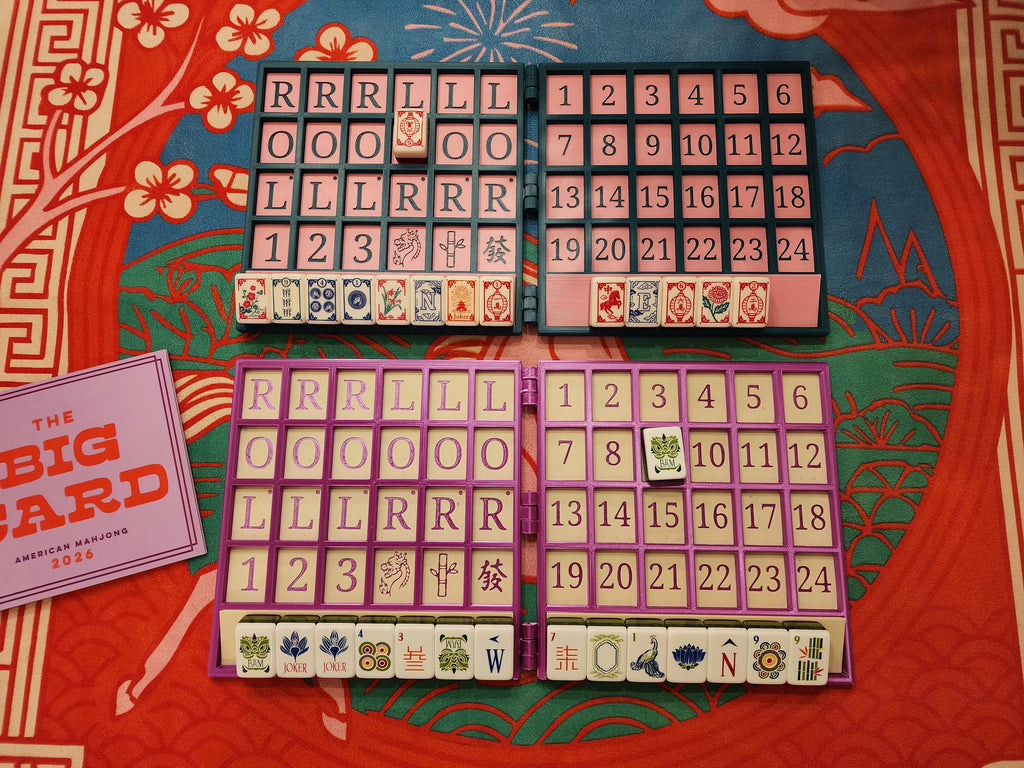 XL Anywhere Board | American Mahjong Large Tiles | Solo | Solitaire Board | Built In Rack |