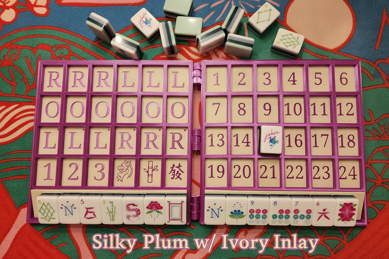 XL Anywhere Board | American Mahjong Large Tiles | Solo | Solitaire Board | Built In Rack |