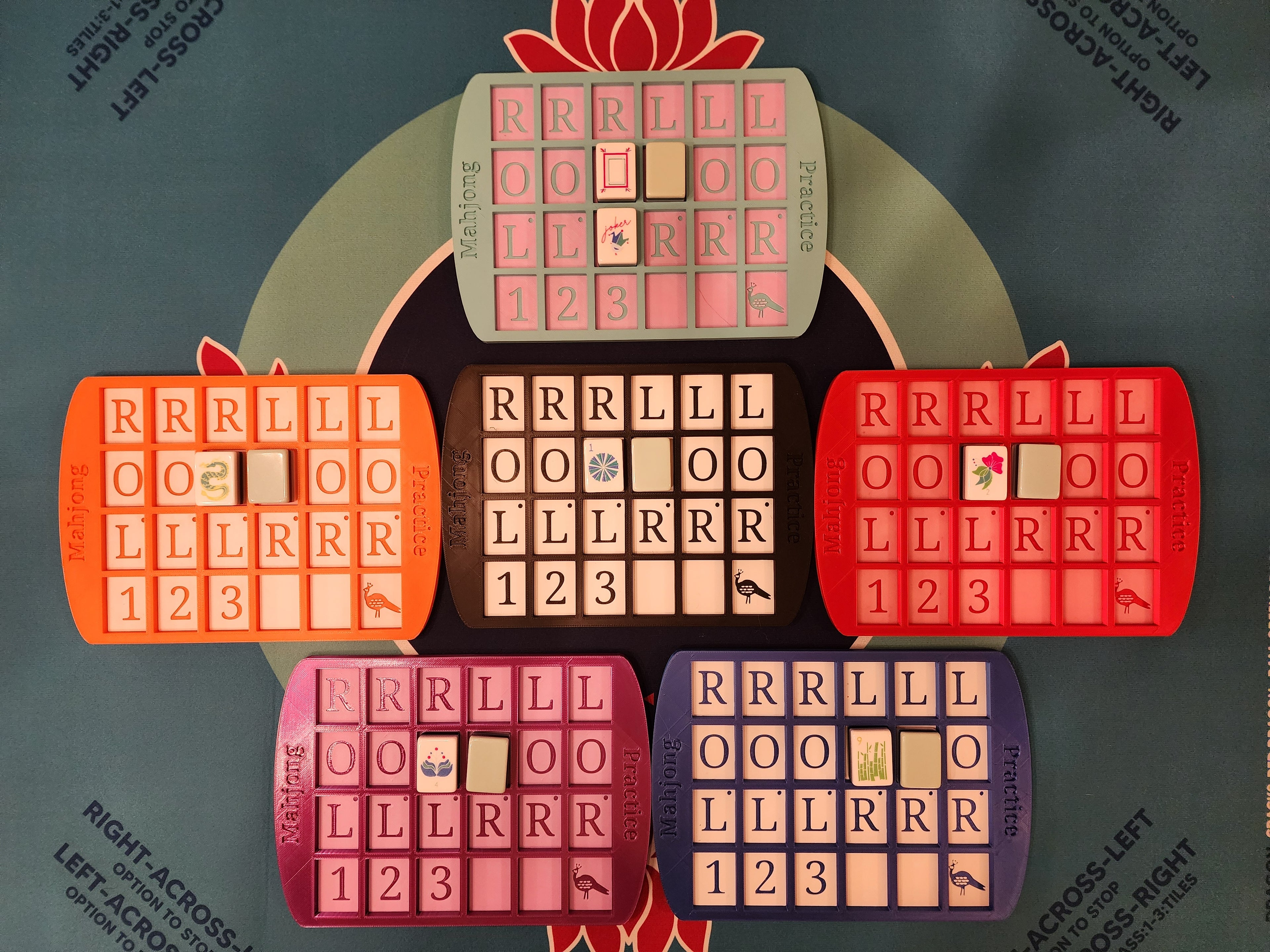 Curved Practice Board Mahjong | Solitaire Board | Mahjong Gift | Custom Colors