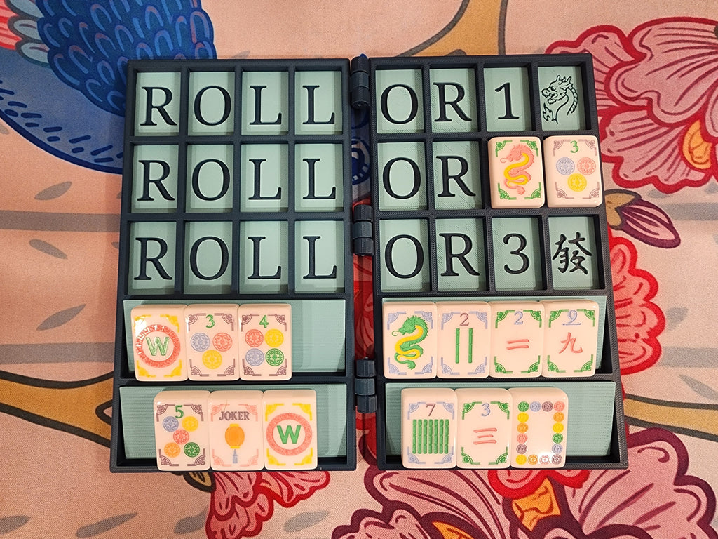 XL Pocket Mahj | Travel Practice Board | Folding Mahjong Practice Board | Built In Racks