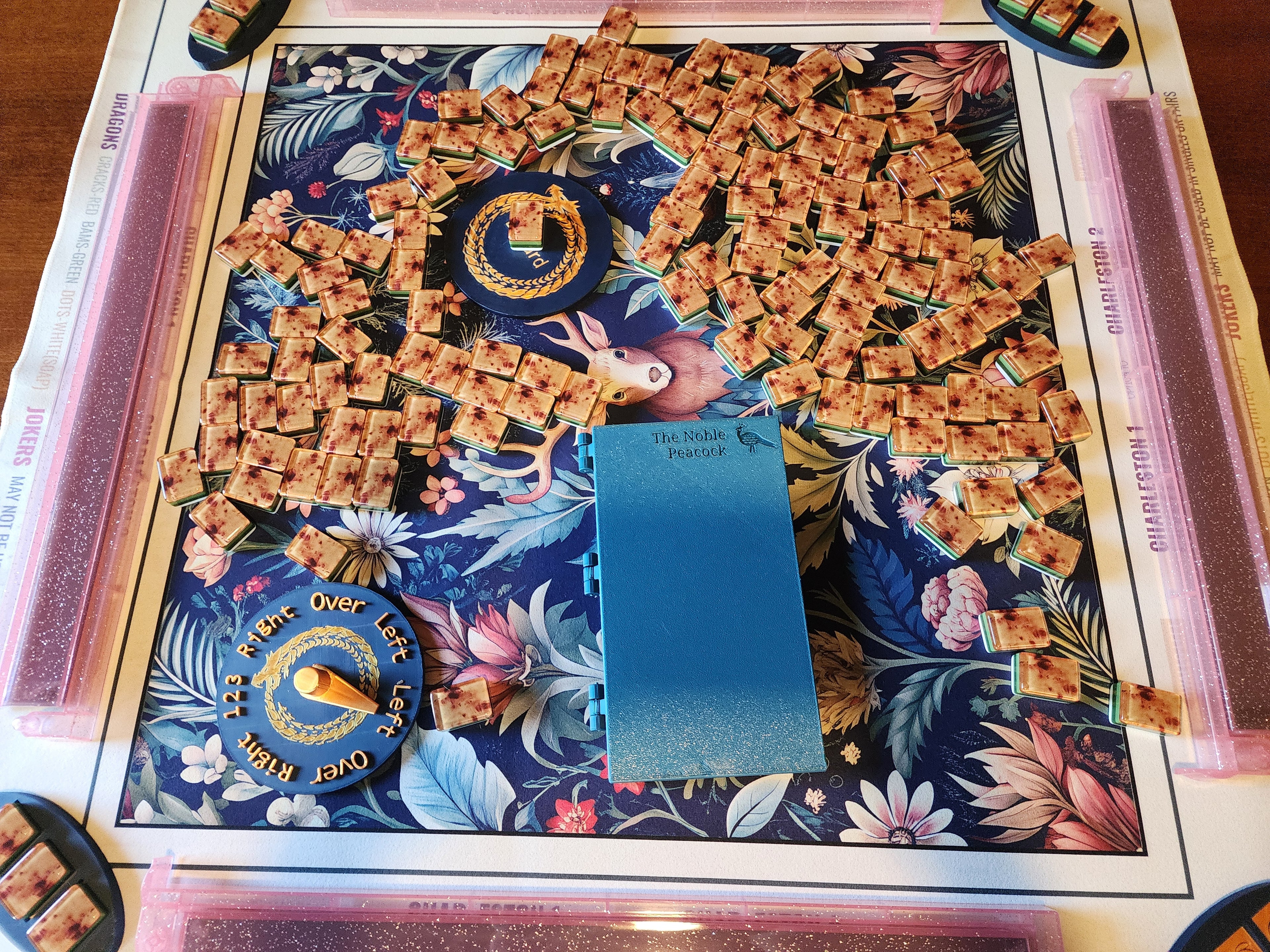XL Pocket Mahj | Travel Practice Board | Folding Mahjong Practice Board | Built In Racks