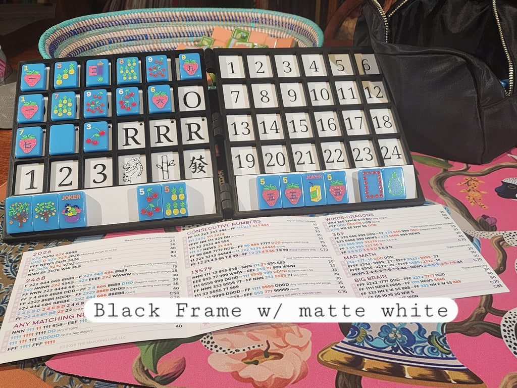 XL Anywhere Board | American Mahjong Large Tiles | Solo | Solitaire Board | Built In Rack |