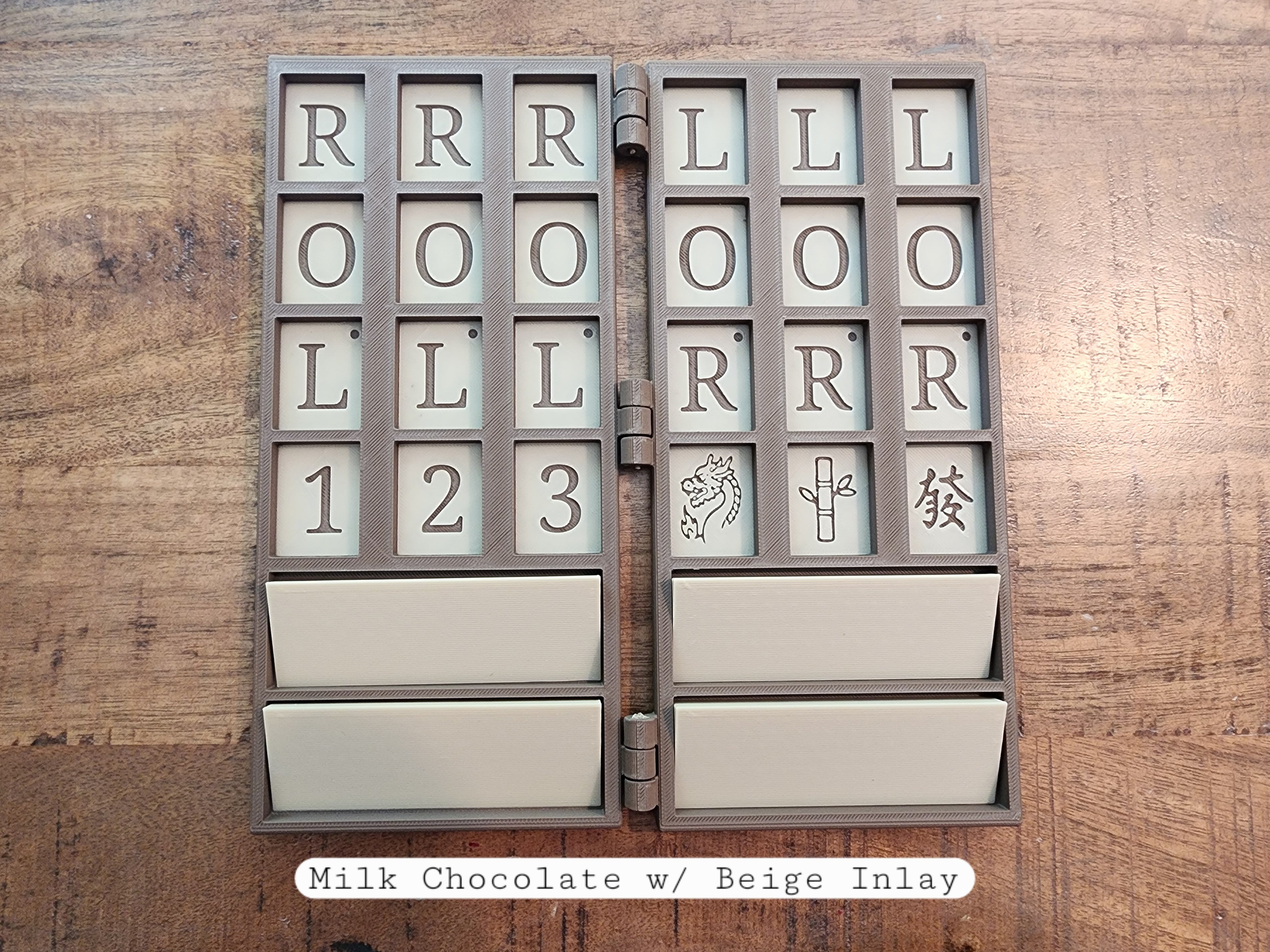 XL Pocket Mahj | Travel Practice Board | Folding Mahjong Practice Board | Built In Racks