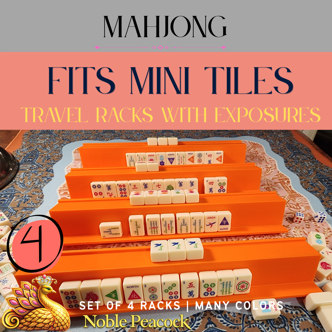 Mini Travel Racks with Exposures (4pack) | Travel Racks | Portable Mahjong