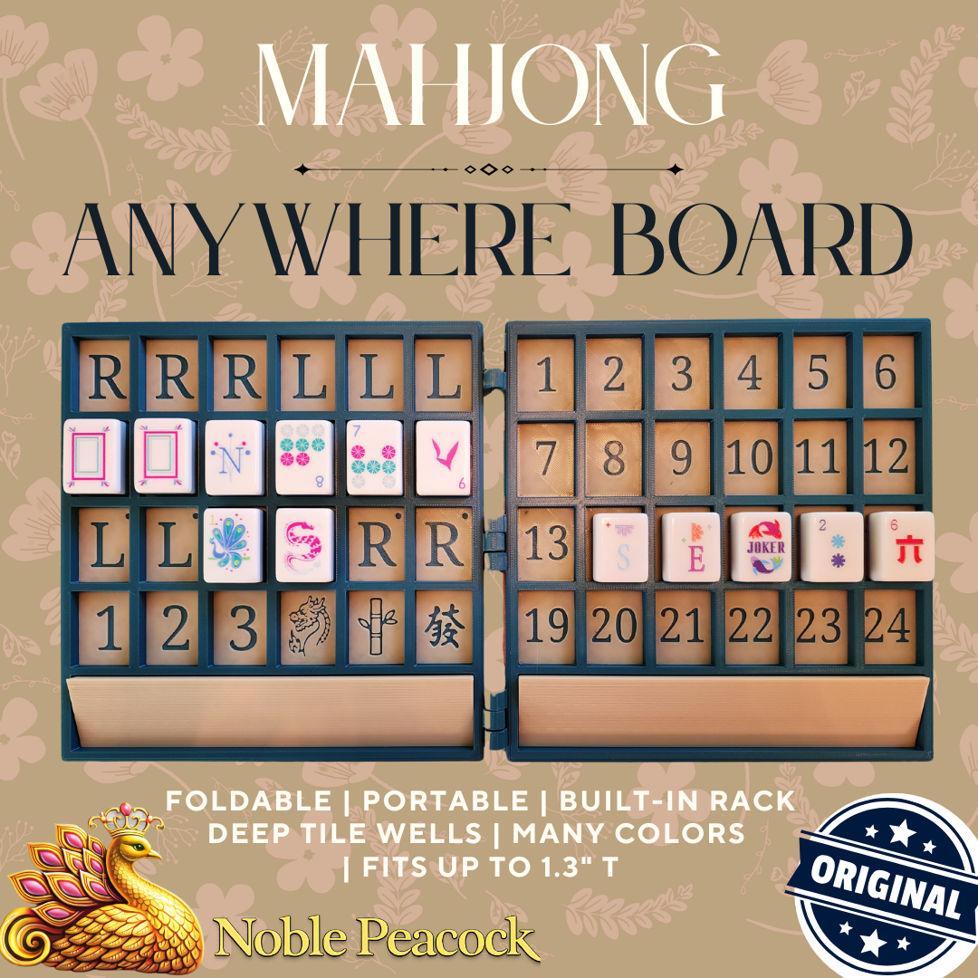 Anywhere Board | American Mahjong | Solitaire Board | Built In Rack | Practice Board