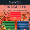 Mini Mahjong Travel Racks with Exposure Tray (4pack) with Pusher