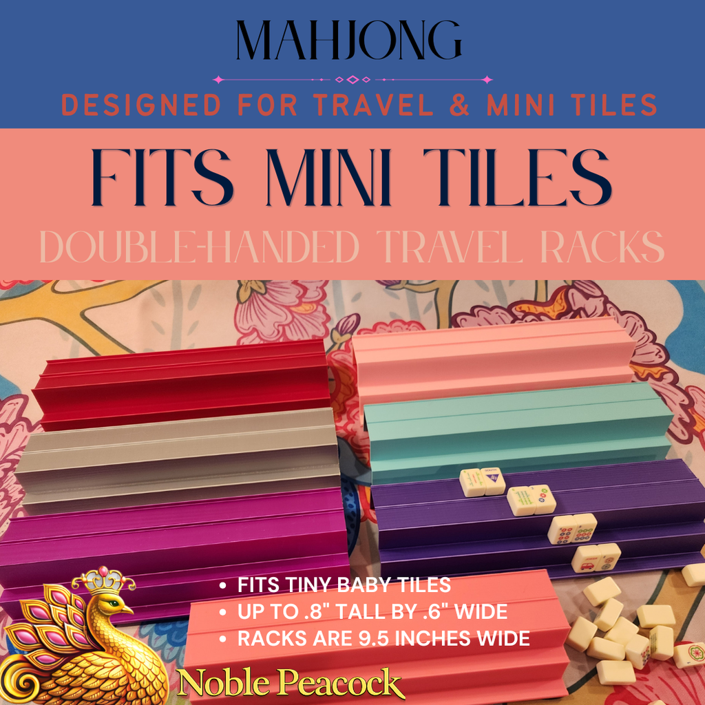 Mini Tiles Double-Handed Rack Set | Travel Racks | Portable Mahjong