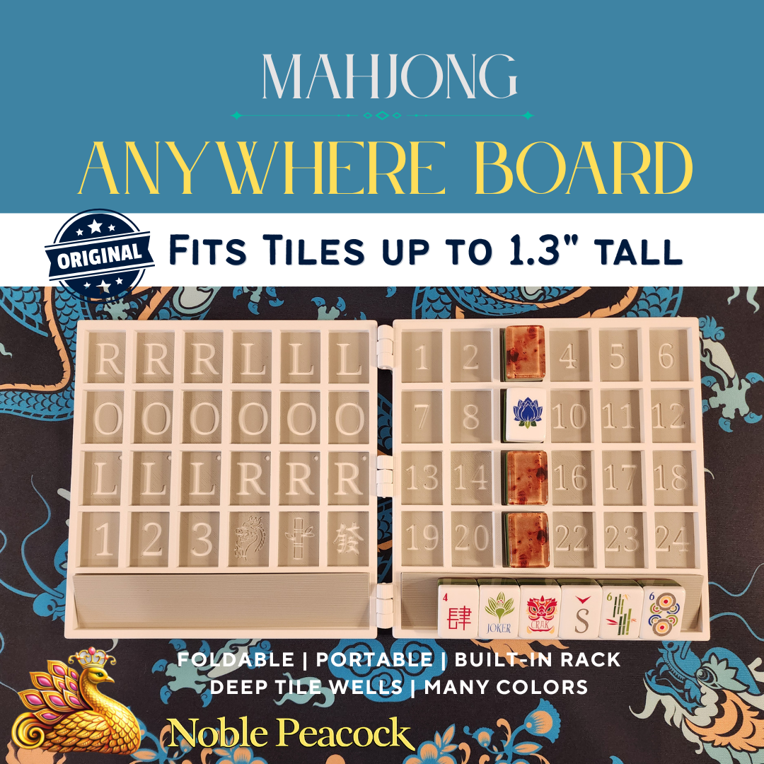 Anywhere Board | American Mahjong | Solitaire Board | Built In Rack | Practice Board