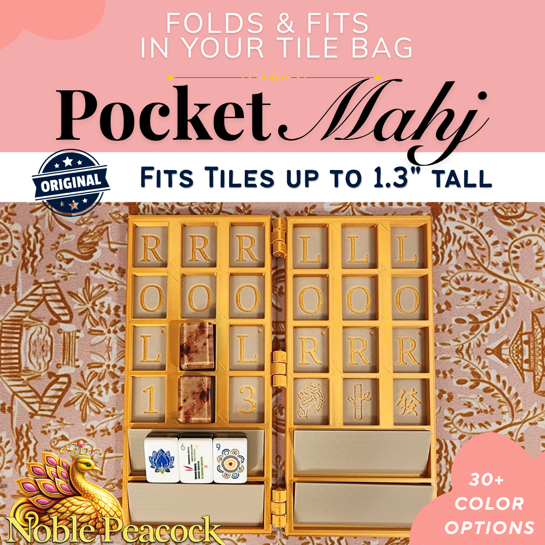 Pocket Mahj | Travel Practice Board | Folding Mahjong Practice Board