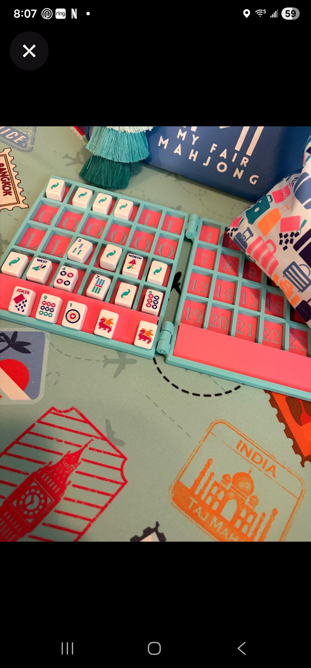 Mini Tiles Anywhere Board | For Tiny Travel Tiles| Mahjong Travel