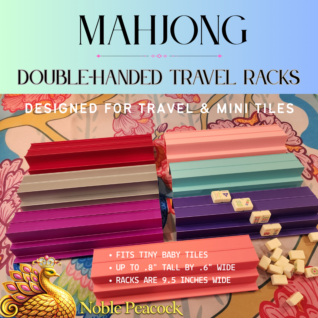 Mini Tiles Double-Handed Rack Set | Travel Racks | Portable Mahjong