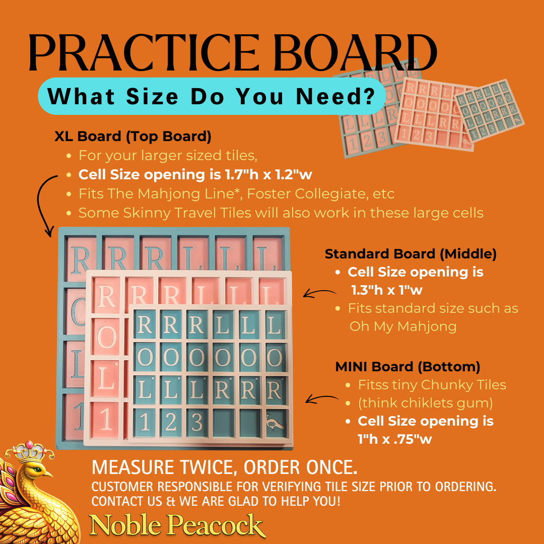 Curved Practice Board Mahjong | Solitaire Board | Mahjong Gift | Custom Colors